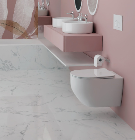 Унитаз подвесной Aquatek ЕВРОПА AQ1901-00 белый с сиденьем микролифт безободковый каскадный смыв